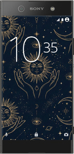 2D пластиковый чехол Celestial Harmony: Sun & Moon Gold Mystic Pattern для Sony Xperia XA1 Ultra G3212 - 6778t-1237 изображение 