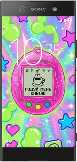 2D пластиковый чехол Y2K Aesthetic Retro Pet: Годуй мене кавою для Sony Xperia XA1 Ultra G3212 - 6784t-1237 изображение 