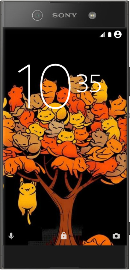 2D пластиковый чехол Дерево и котики для Sony Xperia XA1 Ultra G3212 - 6516t-1237 изображение 