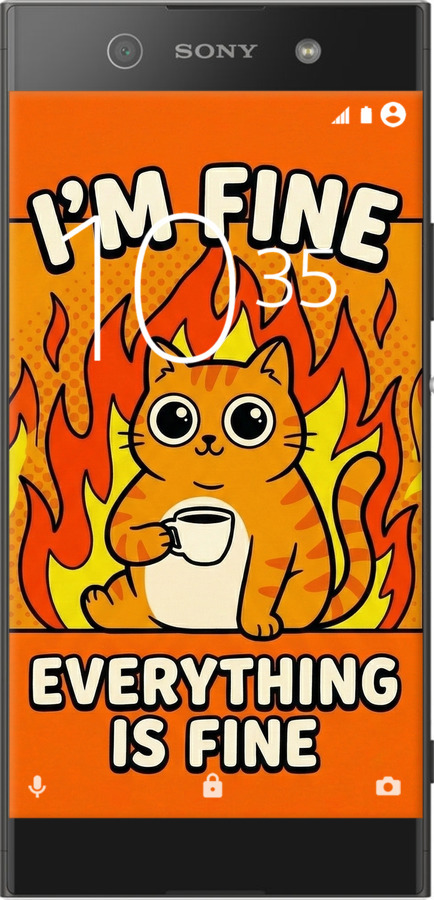 2D пластиковий чехол Funny Cat для Sony Xperia XA1 Ultra G3212 - 6786t-1237 изображение 