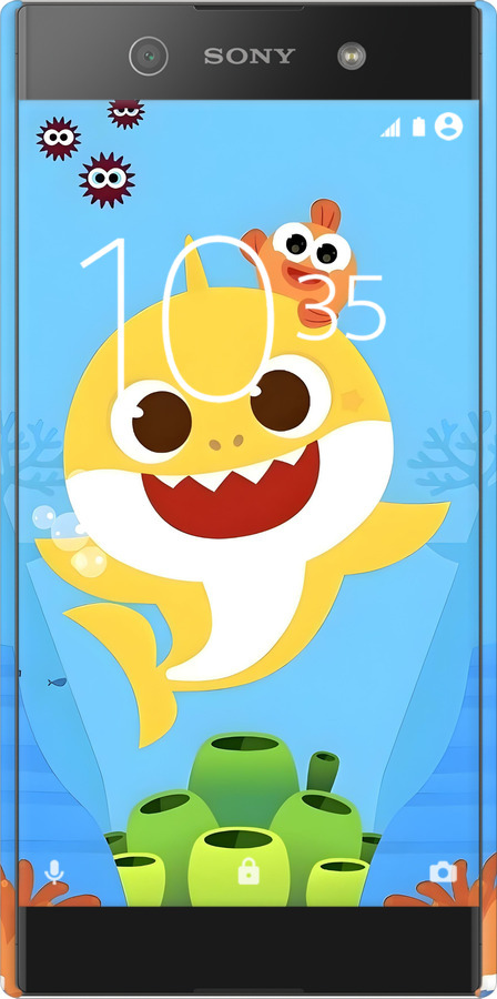 3D пластиковий матовий чехол Бейби Шарк для Sony Xperia XA1 G3112 - 6303m-964 изображение 