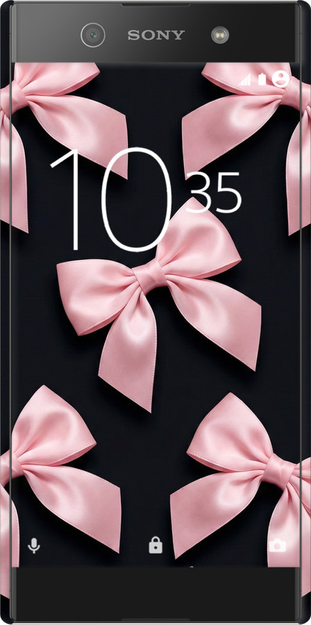 3D пластиковый матовый чехол Coquette Ribbons Dark Coquette для Sony Xperia XA1 G3112 - 6767m-964 изображение 