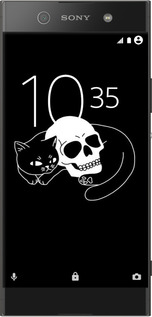 Силиконовый чехол С изображением кота и черепа для Sony Xperia XA1 G3112 - 6491u-964 изображение 
