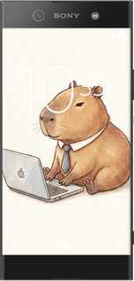 2D пластиковий чехол Funny Capybara CEO Working для Sony Xperia XA1 G3112 - 6777t-964 изображение 