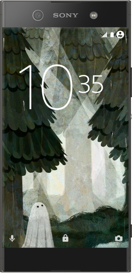 Силиконовый чехол С изображением соснового леса и привидения для Sony Xperia XA1 G3112 - 6420u-964 изображение 