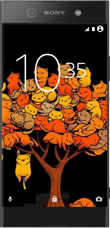 2D пластиковый чехол Дерево и котики для Sony Xperia XA1 G3112 - 6516t-964 изображение 