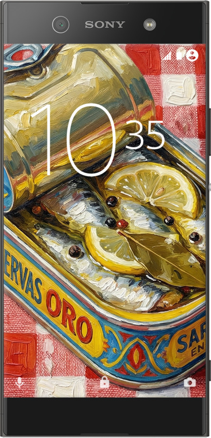 2D пластиковый чехол Vintage Sardine Tin Phone для Sony Xperia XA1 G3112 - 6772t-964 изображение 