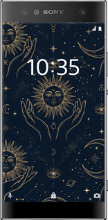 Силиконовый чехол Celestial Harmony: Sun & Moon Gold Mystic Pattern для Sony Xperia XA2 Ultra H4213 - 6778u-1366 изображение 