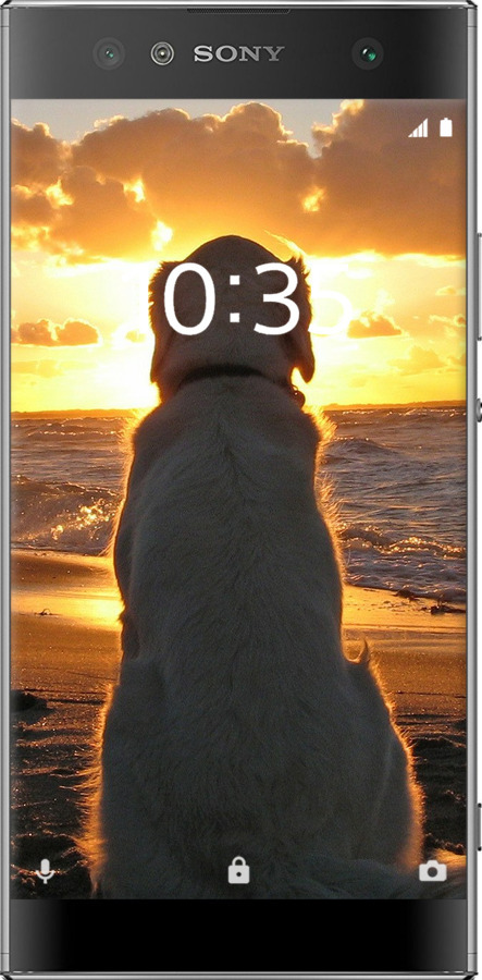 Силиконовый чехол Закат и собака для Sony Xperia XA2 Ultra H4213 - 3966u-1366 изображение 