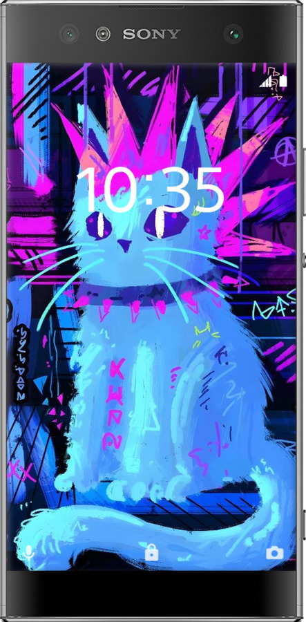 Силиконовый чехол Кот панк для Sony Xperia XA2 Ultra H4213 - 6311u-1366 изображение 