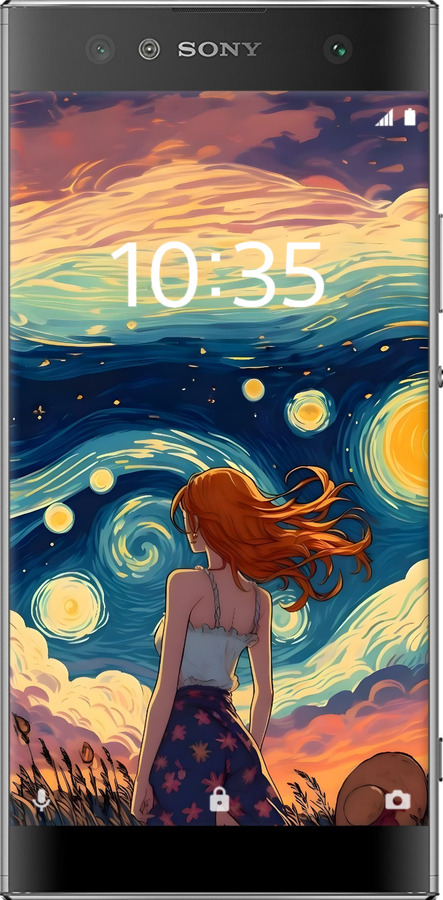 Силиконовый чехол Девушка Арт для Sony Xperia XA2 Ultra H4213 - 6325u-1366 изображение 
