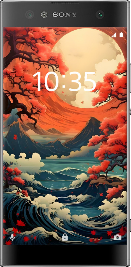 Силиконовый чехол Природа японии для Sony Xperia XA2 Ultra H4213 - 6327u-1366 изображение 