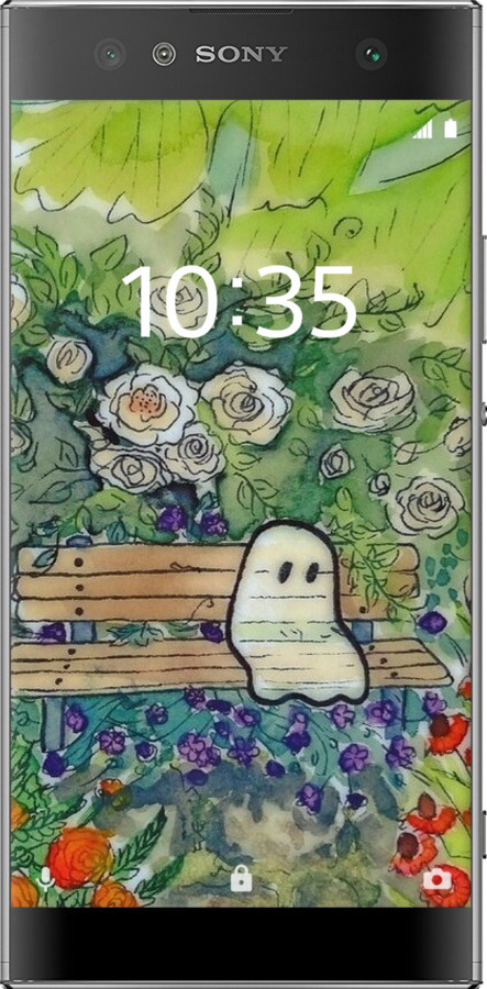 Силиконовый чехол Грустное привидение для Sony Xperia XA2 Ultra H4213 - 6403u-1366 изображение 