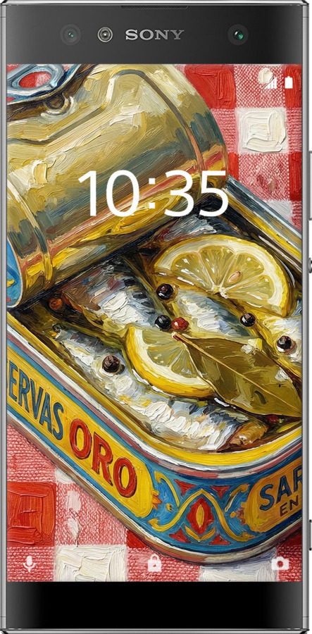 Силиконовый чехол Vintage Sardine Tin Phone для Sony Xperia XA2 Ultra H4213 - 6772u-1366 изображение 