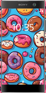 3D пластиковый матовый чехол Пончики для Sony Xperia XA2 H4113 - 6318m-1357 изображение 