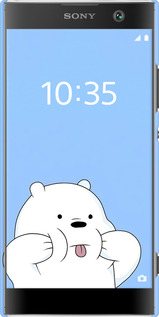 3D пластиковый матовый чехол Милый мишка для Sony Xperia XA2 H4113 - 6357m-1357 изображение 