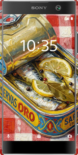 3D пластиковый матовый чехол Vintage Sardine Tin Phone для Sony Xperia XA2 H4113 - 6772m-1357 изображение 