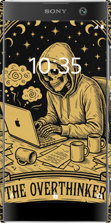 3D пластиковый матовый чехол The Overthinker для Sony Xperia XA2 H4113 - 6774m-1357 изображение 