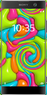 3D пластиковий матовий чехол Y2K Jelly Dream для Sony Xperia XA2 H4113 - 6780m-1357 изображение 