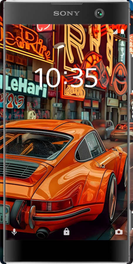 3D пластиковый матовый чехол Порше для Sony Xperia XA2 H4113 - 6334m-1357 изображение 