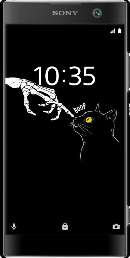 3D пластиковый матовый чехол Кошка для Sony Xperia XA2 H4113 - 6505m-1357 изображение 
