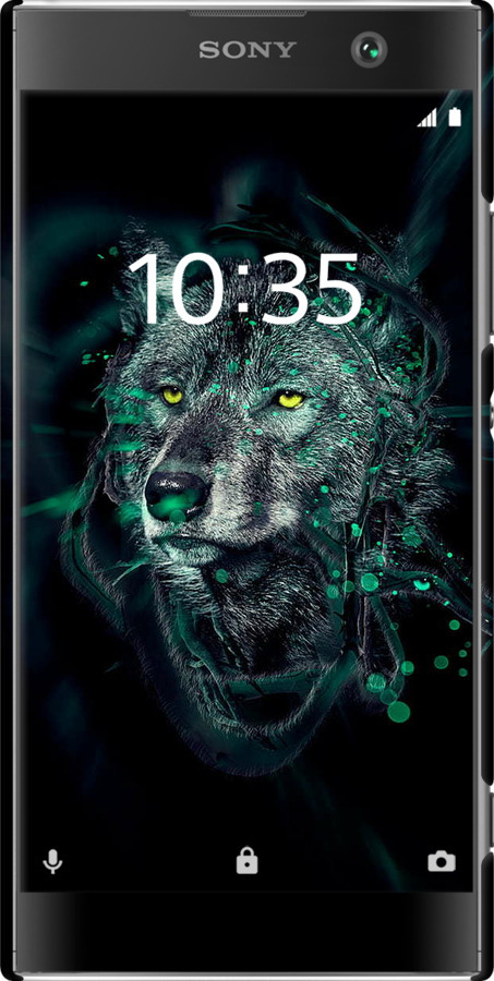 3D пластиковый матовый чехол Wolf для Sony Xperia XA2 H4113 - 6610m-1357 изображение 