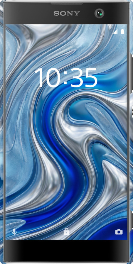 3D пластиковий матовий чехол Liquid Chrome для Sony Xperia XA2 H4113 - 6781m-1357 изображение 