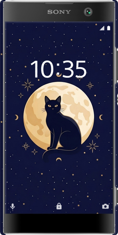 3D пластиковый матовый чехол Cute Cat Celestial/Witchy для Sony Xperia XA2 H4113 - 6787m-1357 изображение 