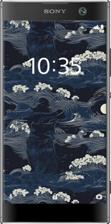 Силіконовий чехол Морська тематика у стилі арт-деко для Sony Xperia XA2 H4113 - 6520u-1357 изображение 