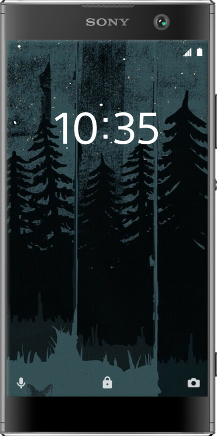 Силіконовий чехол Лисиця та нічний ліс для Sony Xperia XA2 H4113 - 6481u-1357 изображение 