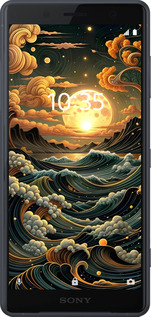 Силиконовый чехол Арт волны для Sony Xperia XZ2 Compact H8324 - 6332u-1381 изображение 