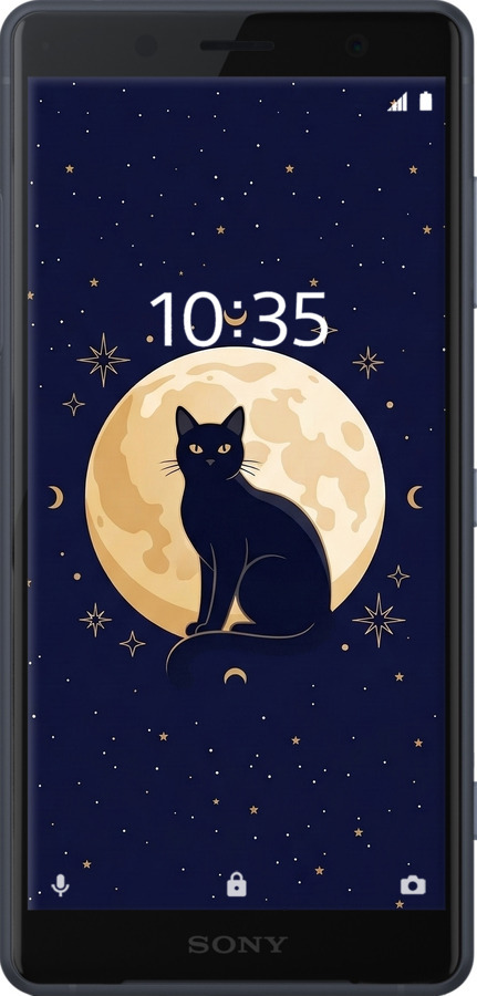 Силиконовый чехол Cute Cat Celestial/Witchy для Sony Xperia XZ2 H8266 - 6787u-1378 изображение 