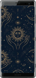 Силиконовый чехол Celestial Harmony: Sun & Moon Gold Mystic Pattern для Sony Xperia XZ3 H9436 - 6778u-1540 изображение 