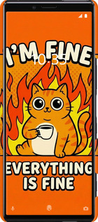 3D пластиковий матовий чехол Funny Cat для Sony Xperia 1 J9110 - 6786m-1760 изображение 