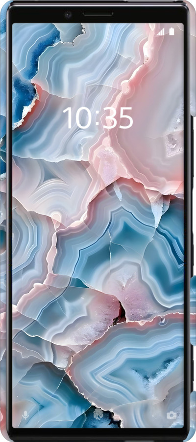 3D пластиковый матовый чехол Мрамор для Sony Xperia 1 J9110 - 6306m-1760 изображение 