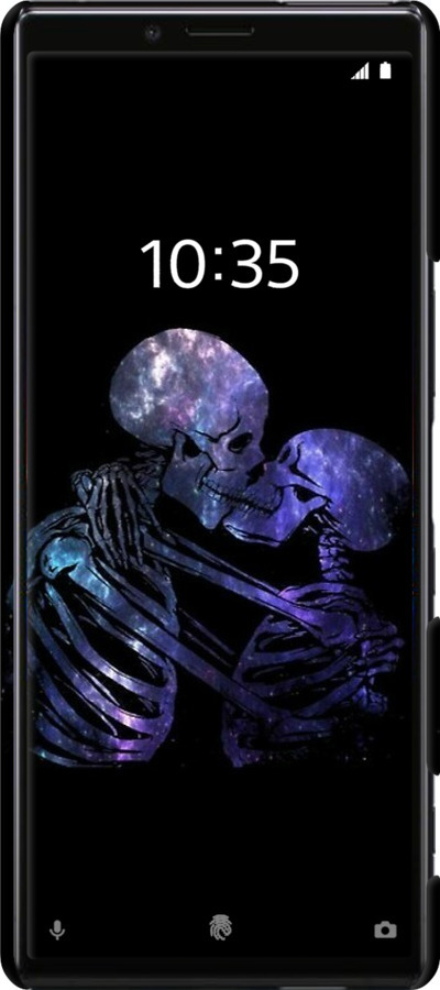 3D пластиковый матовый чехол С изображением скелета для Sony Xperia 1 J9110 - 6537m-1760 изображение 