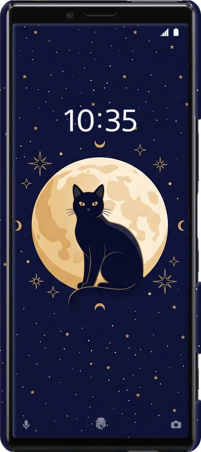 3D пластиковий матовий чехол Cute Cat Celestial/Witchy для Sony Xperia 1 J9110 - 6787m-1760 изображение 