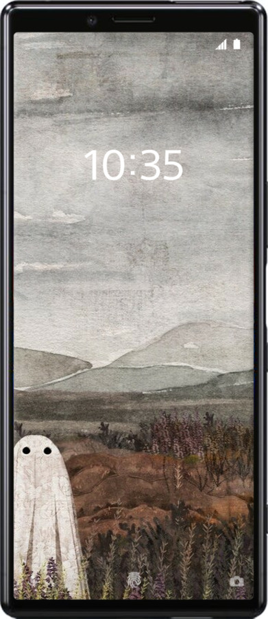 Силиконовый чехол Одинокий призрак на фоне гор для Sony Xperia XZ4 - 6486u-1623 изображение 