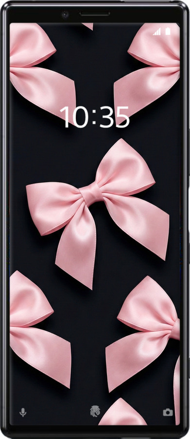 Силиконовый чехол Coquette Ribbons Dark Coquette для Sony Xperia XZ4 - 6767u-1623 изображение 