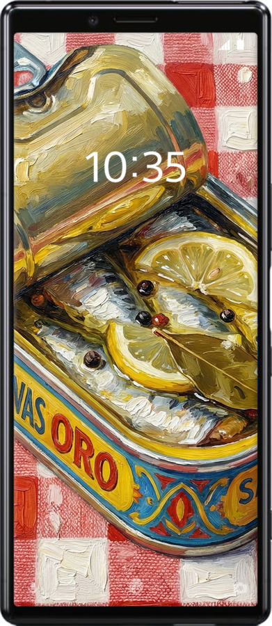 Силіконовий чехол Vintage Sardine Tin Phone для Sony Xperia XZ4 - 6772u-1623 изображение 