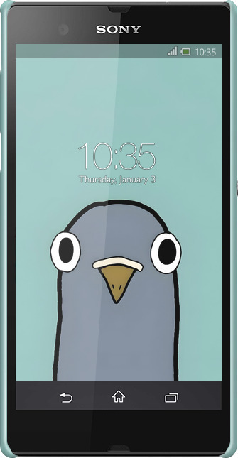 3D пластиковий матовий чехол Голубь для Sony Xperia Z C6602 - 6388m-40 изображение 