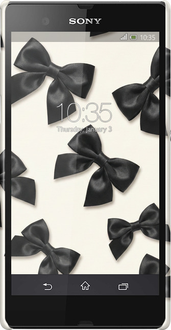 3D пластиковый матовый чехол Dark Coquette для Sony Xperia Z C6602 - 6765m-40 изображение 