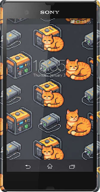 3D пластиковый матовый чехол Autonomous Zone для Sony Xperia Z C6602 - 6771m-40 изображение 