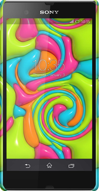 3D пластиковий матовий чехол Y2K Jelly Dream для Sony Xperia Z C6602 - 6780m-40 изображение 