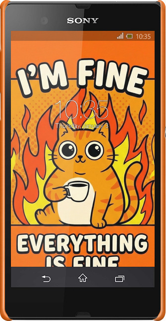 3D пластиковый матовый чехол Funny Cat для Sony Xperia Z C6602 - 6786m-40 изображение 