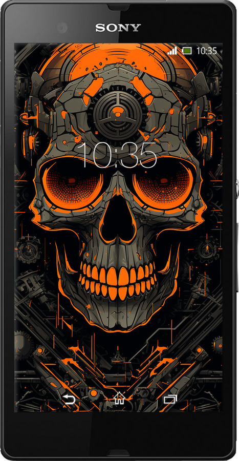 Силіконовий чехол Череп для Sony Xperia Z C6602 - 5952u-40 изображение 