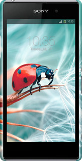 3D пластиковый глянцевый чехол Божья коровка для Sony Xperia Z1 C6902 - 6049c-38 изображение 