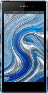 3D пластиковый глянцевый чехол Liquid Chrome для Sony Xperia Z1 C6902 - 6781c-38 изображение 