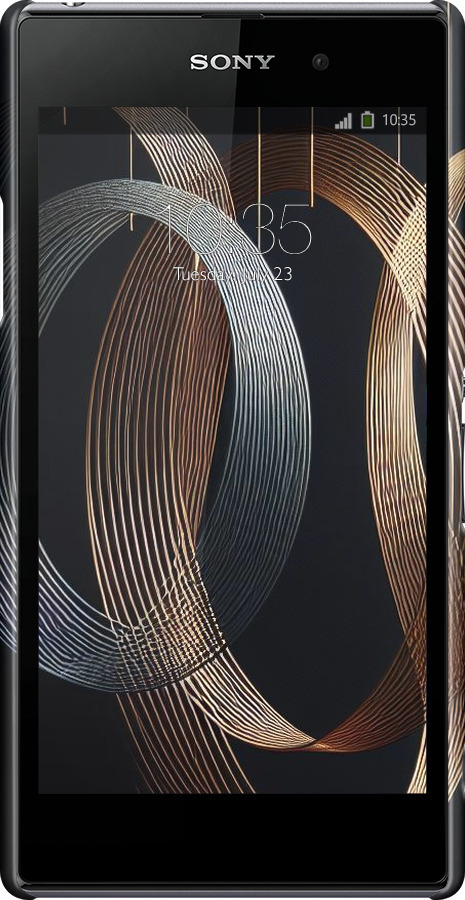 3D пластиковый глянцевый чехол Симфония для Sony Xperia Z1 C6902 - 5835c-38 изображение 