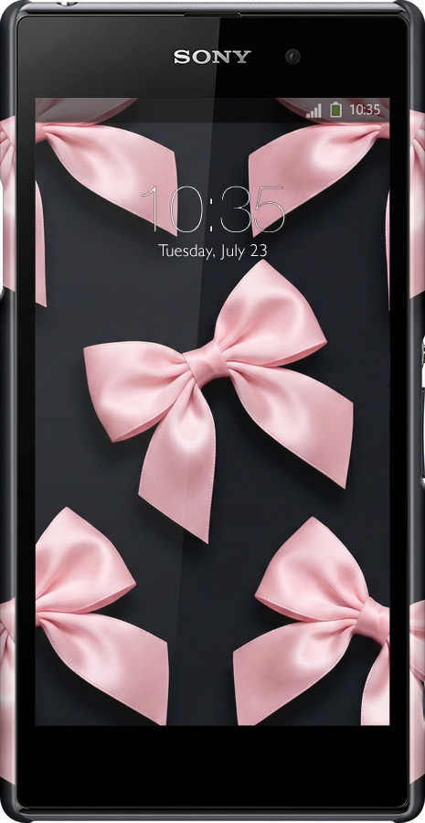 3D пластиковый матовый чехол Coquette Ribbons Dark Coquette для Sony Xperia Z1 C6902 - 6767m-38 изображение 